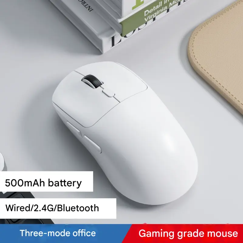 75g Ultra-Lightweight Tri-Mode Wireless Gaming Mouse - 1000Hz - White