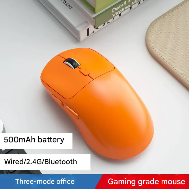 75g Ultra-Lightweight Tri-Mode Wireless Gaming Mouse - 1000Hz - Orange