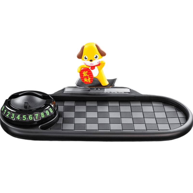 3-in-1 dog Car Dashboard PVC Anti-Slip Mat - 360° Phone Holder & Magnetic