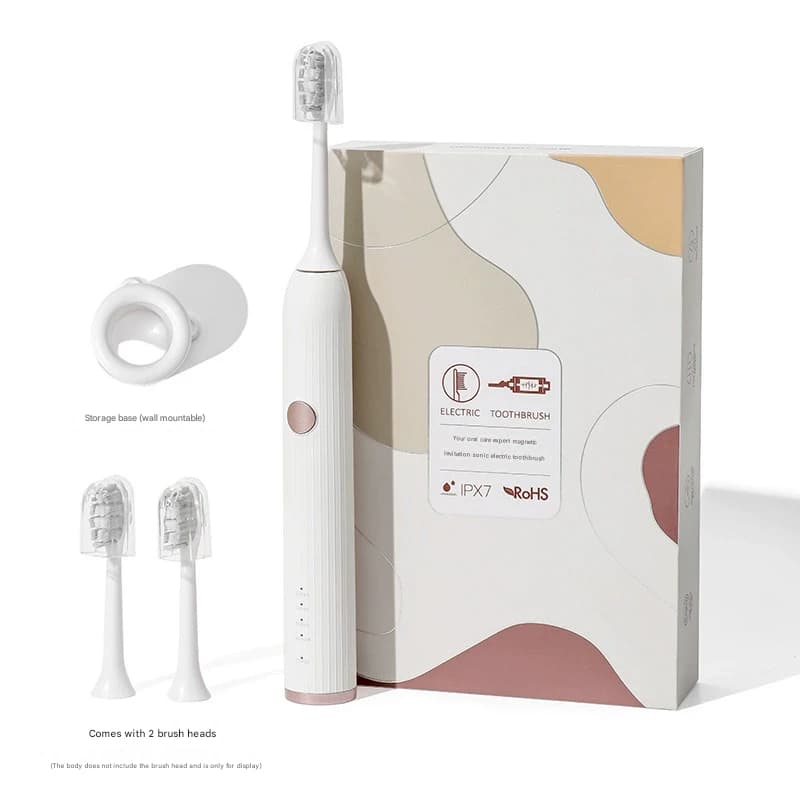 Advanced Sonic Electric Toothbrush - 8 Modes, Long Battery - Milk tea white