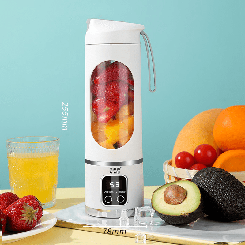 White 7.4V Portable Blender Smoothie Maker 450 ml Wireless - White Smoothie
