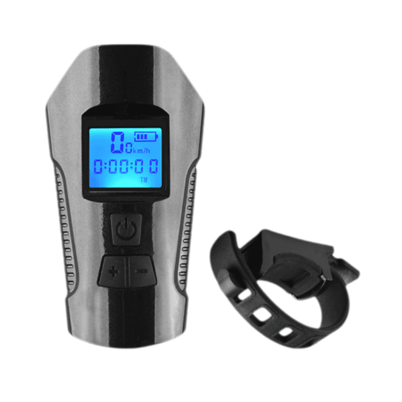 Black Professional 3-in-1 Waterproof Bicycle Headlight with Integrated