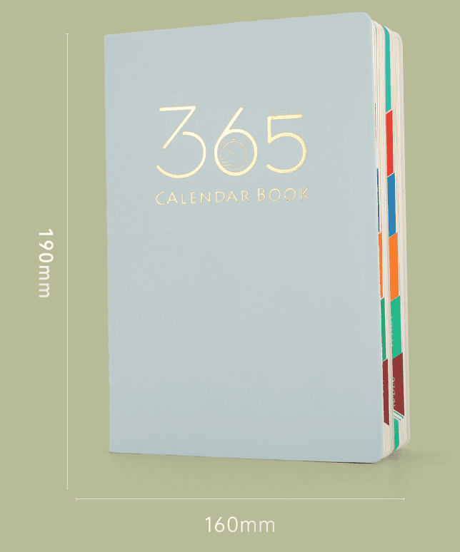 Green 2026 Daily Planner & 365 Days Calendar Book - Professional Time