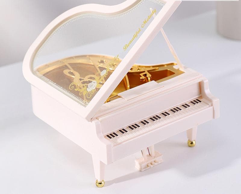 Classical Grand Piano Music Box with Dancing - Regular version - white