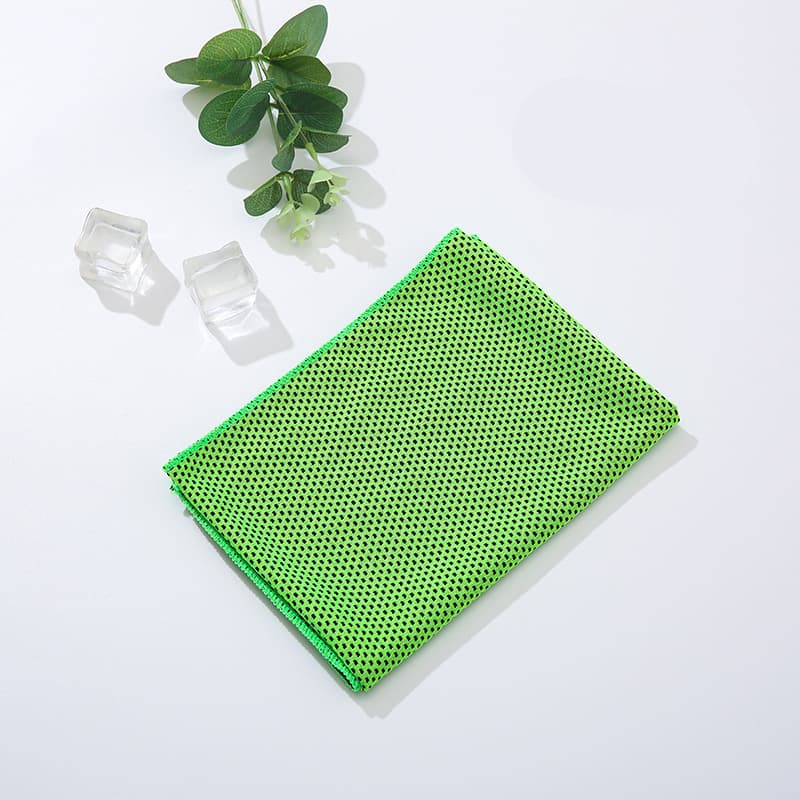 Green 5 Pack Instant Cooling Towel Set Soft Breathable Sports Sweat Towel