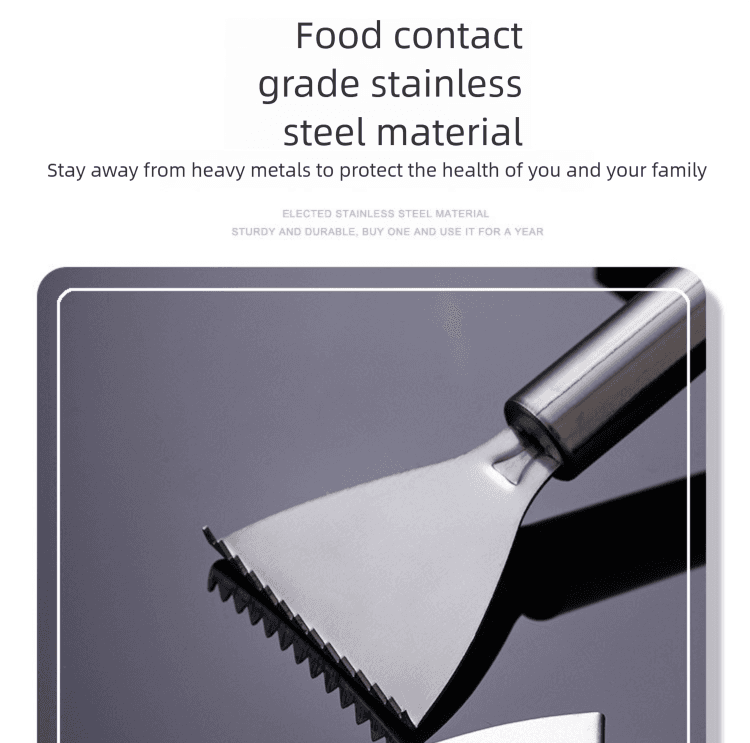 5-Piece Set Stainless Steel Fish Scale Removers - Food-Grade Heavy-Duty Fish