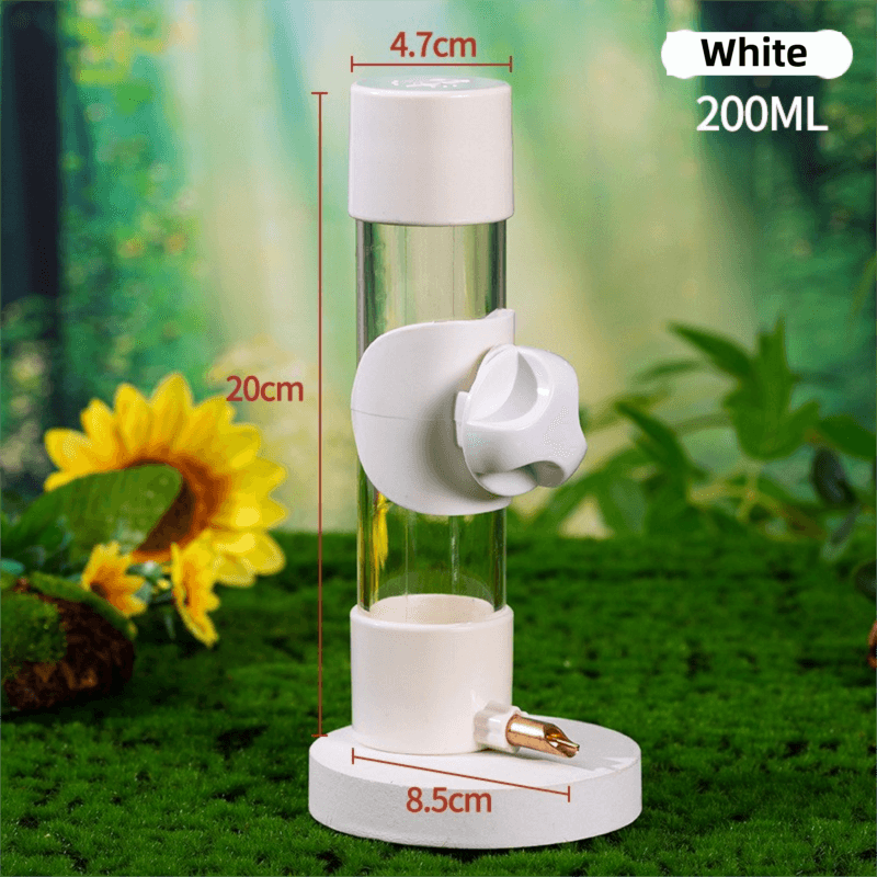 White Automatic Bird Water Dispenser with Extended Brass Needle Valve