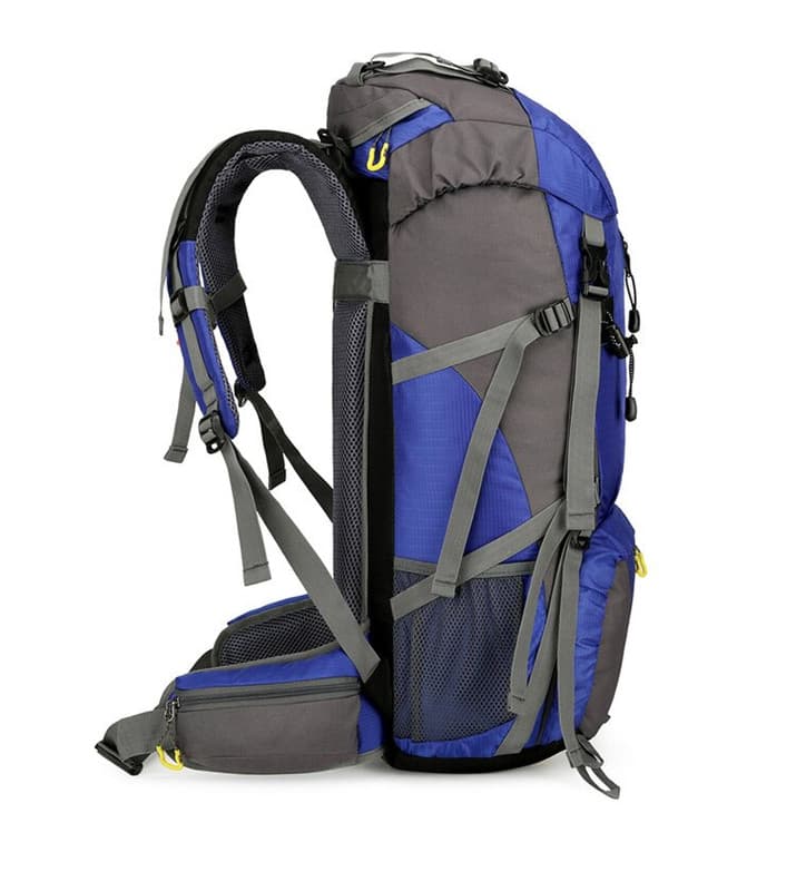 Green 36-55L Outdoor Hiking Backpack - Water Resistant Travel Bag