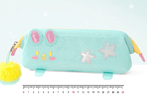 Green Cat Pencil Case for Girls - Large Capacity Sparkly Stationery Pouch