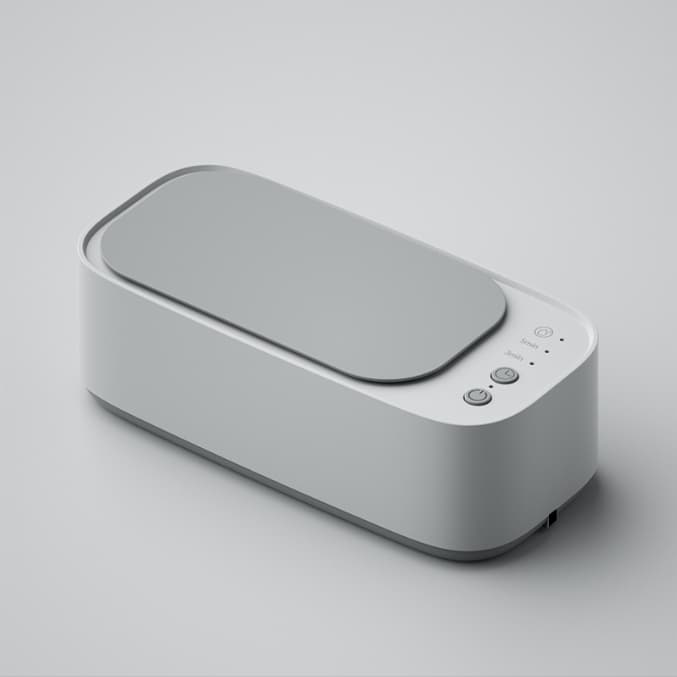 Silver Portable Ultrasonic Cleaner - 45kHz Professional High-Frequency