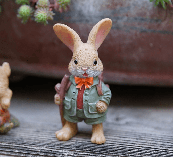 Garden Style "Explorer Bunny" Succulent Planter Decoration - Rabbit Animal
