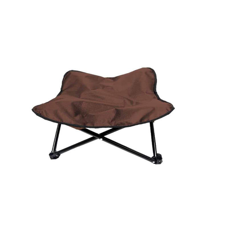 Brown Elevated Comfort Pet Bed - Portable & Foldable Dog Cat Cot - 600D