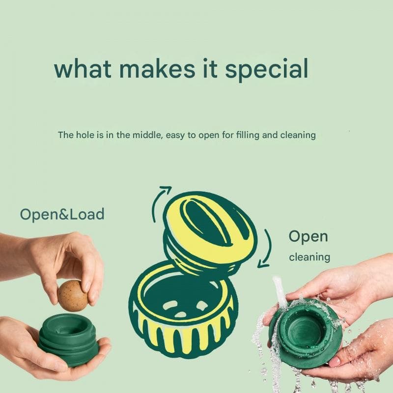 Interactive Dog Treat Dispensing Ball & Silicone Treat Mold Set - Green
