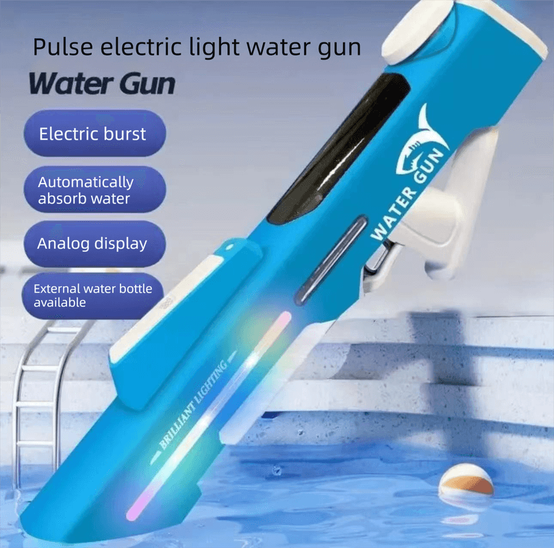 Electric Water Gun Auto Refill 46 cm Blue Pulse Blaster High Pressure Toy