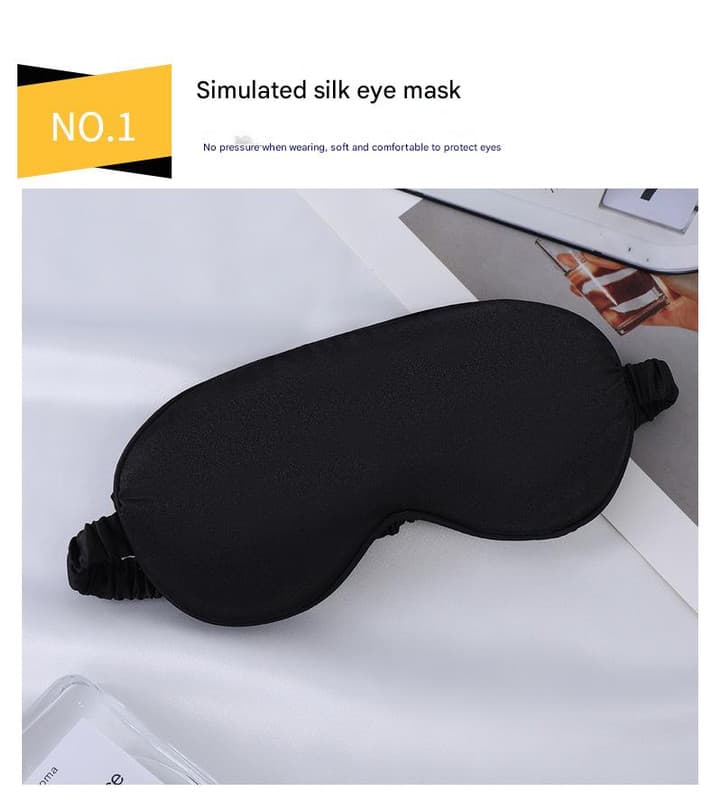 Satin Sleep Mask Gift Set,4-Piece with Pillowcase and Hair - Dark Green