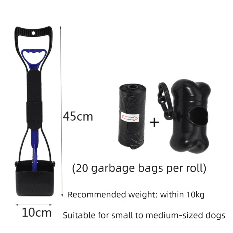 Medium Foldable Pet Pooper Scooper 45 cm Portable Dog Waste Jaw Clamp