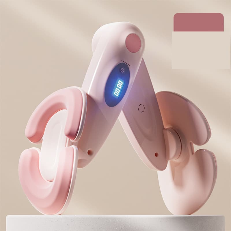 Pink Smart Kegel & Thigh Master with Digital Counter - Adjustable Pelvic