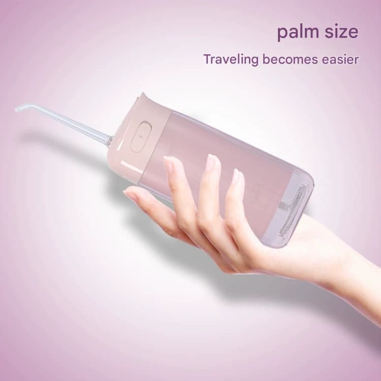 Portable Water Flosser - 70-Day Battery, 4 Modes, 5 Nozzles, IPX7 - Pink