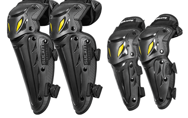 SULAITE CE Level 1 Certified 4 Piece Motorcycle Protective Gear Set Silver