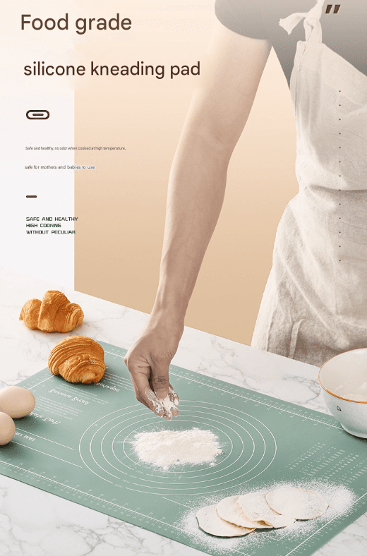 Dark Blue 3-Piece Silicone Baking Set - Non-Stick Pastry Mat