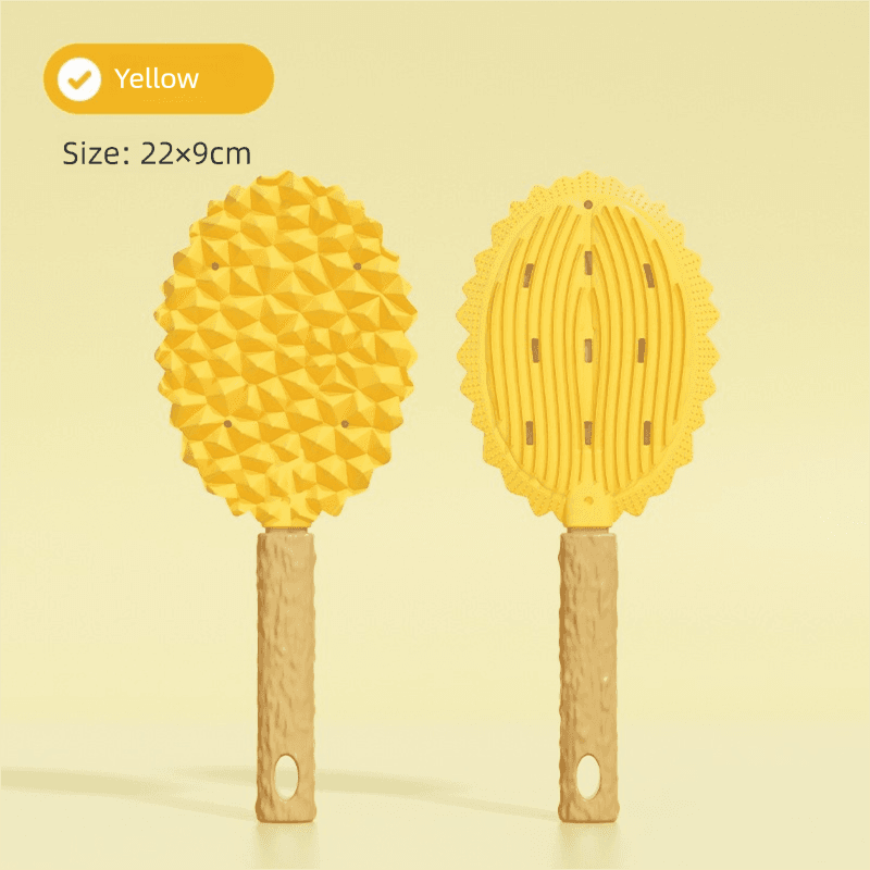 Yellow Pet Durian Massage Comb 2-Pack - Cat Deshedding Brush with Dual-Sided