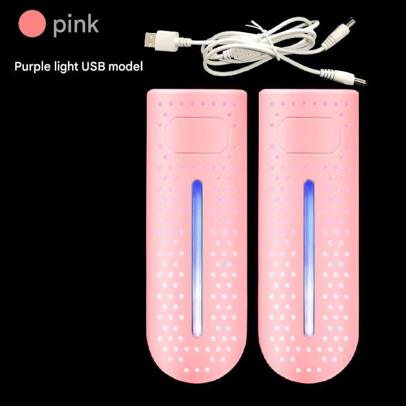 Pink Portable USB Shoe Dryer & Deodorizer - Constant Temperature Electric
