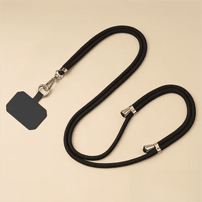 3-Pack Adjustable Black Crossbody Phone Lanyards - Dual Wear Modes, Two-Ways