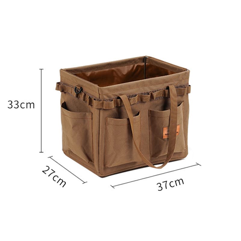Brown Heavy Duty Foldable Outdoor Camping Storage Box - Oxford Cloth