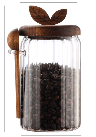 800 ml Borosilicate Glass Storage Jar with Acacia Wood Lid & Integrated