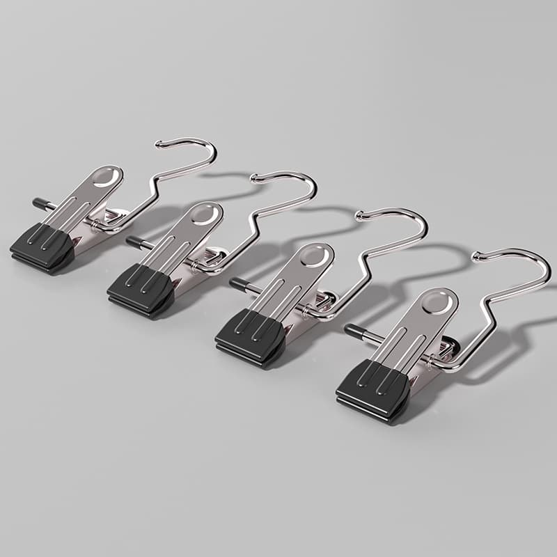 Black Stainless Steel Hanging Clips (35-Piece) - Strong Grip for Pants