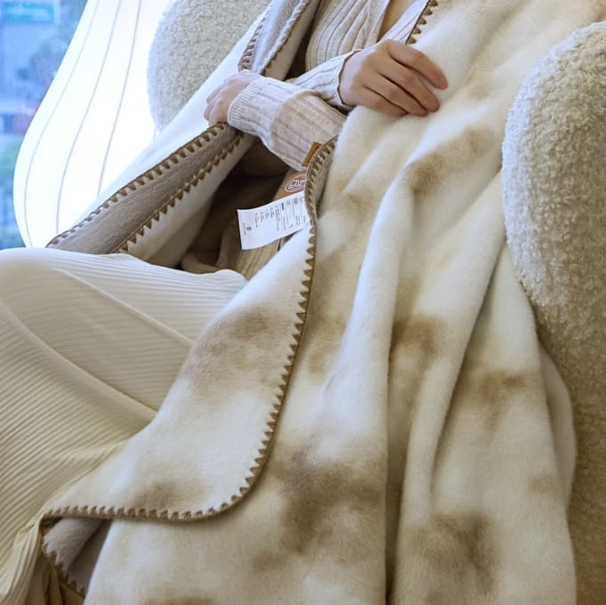 Coffee color Mink Velvet Ink Print Blanket - High-Quality - 150 × 200 cm