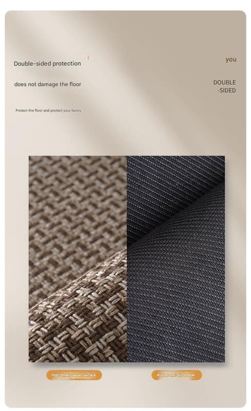 Absorbent & Dirt-Resistant Woven Kitchen Mat - Non-Slip - Interlocking Brown