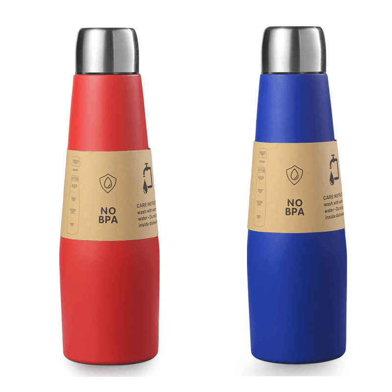 2-piece Red and Blue 304 Stainless Steel Vacuum Insulated Water - Red Blue