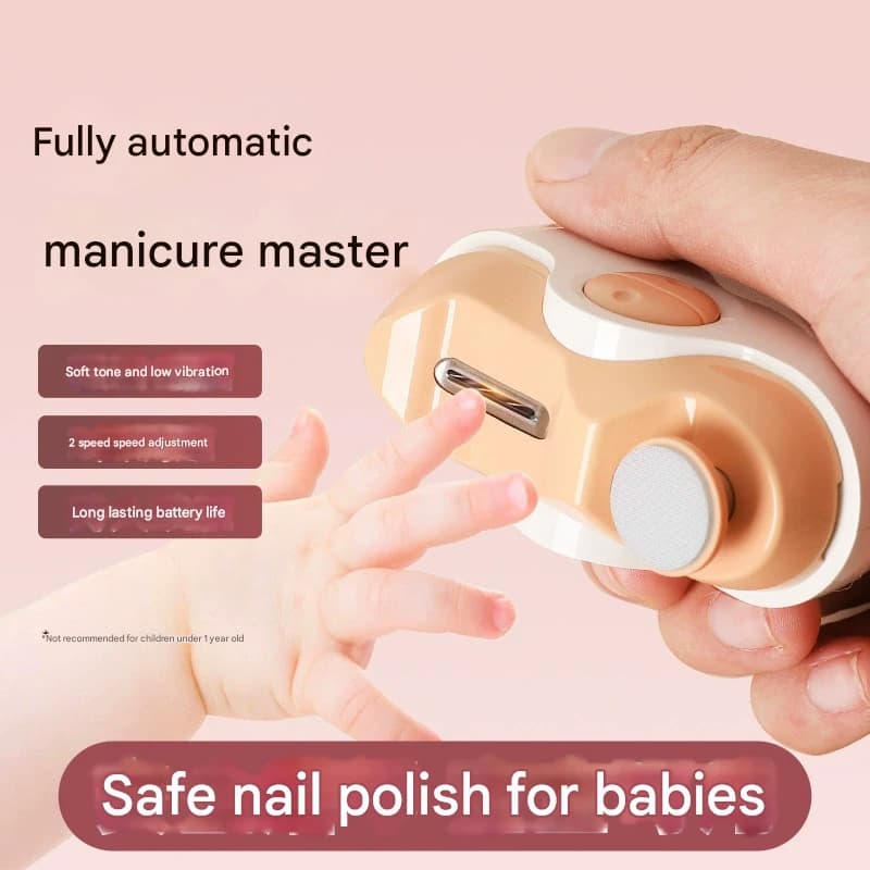 Purple Electric Nail Clipper & Filer - 2 Speed, Low Noise, Safe for Babies