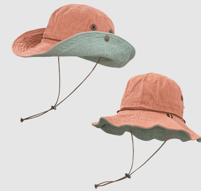 Pink Wide Brim Outdoor Cowboy Sun Hat - Adjustable & Breathable for Hiking