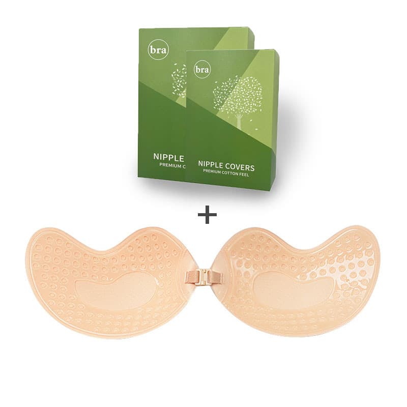 3-PCS Skin color Invisible Silicone Push-Up Bra - Reusable Adhesive Mango