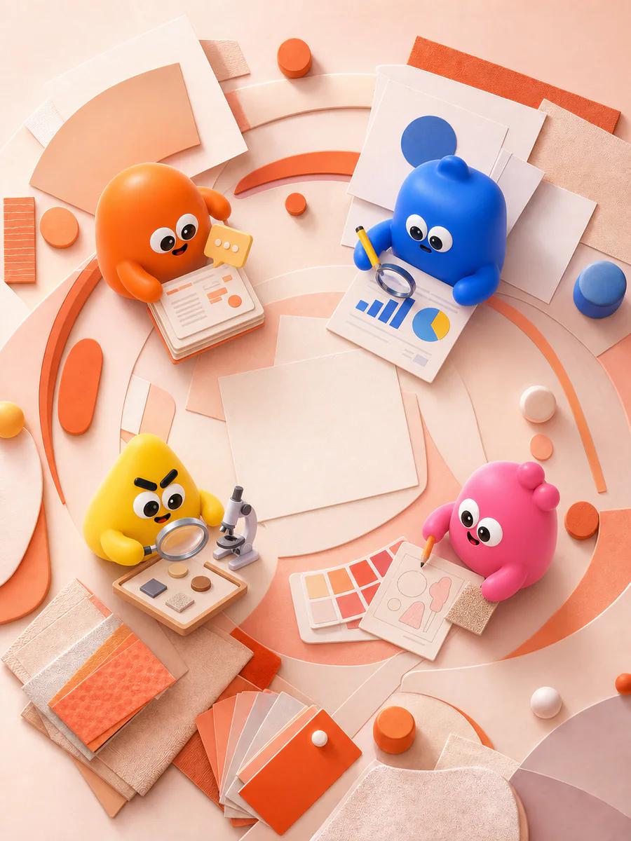 PikPop team developing research, product and visual directions